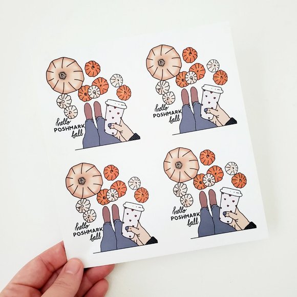 LB032 Hello Poshmark Fall Stickers [Price Firm] - Picture 5 of 8